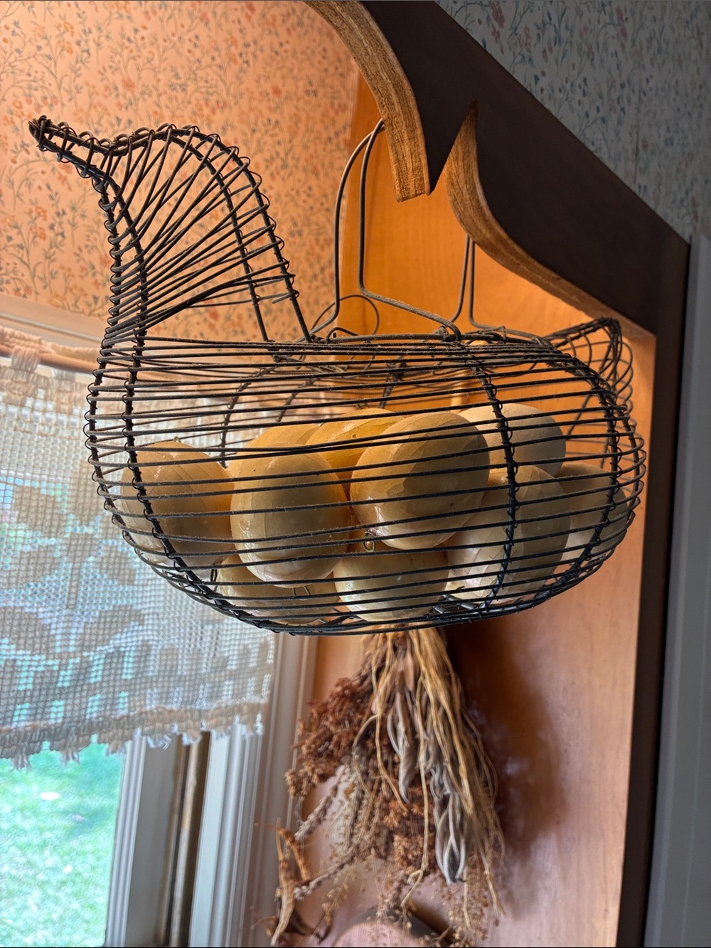 Chicken Basket Wire Egg Chicken basket for Homesteading  Egg Collecting Basket